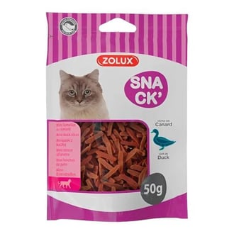 زولكس سناك مكافات شرائح البط للقطط 50g