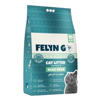 رمل فيلاين قو الناعم بنتونيت الابيض برائحة الصبار للقطط 