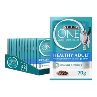 بيورينا ون طعام رطب بسمك المحيط في المرق للقطط 70g 