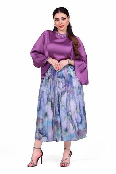  بلوزة سادة بأكمام طويلة حره سادة 
