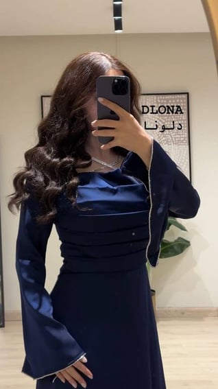 فستان كحلي تفته