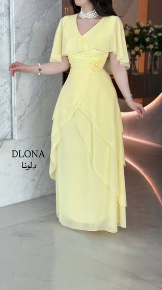 فستان مها اصفر