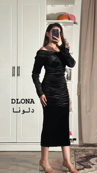 فستان مخمل 