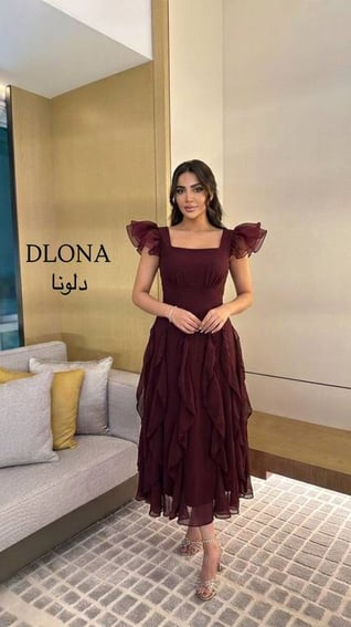 فستان كسرات عودي