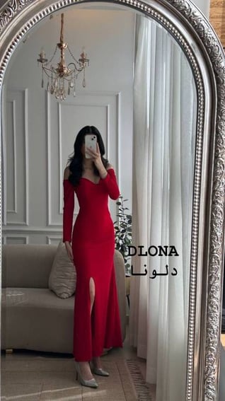 فستان رغد احمر