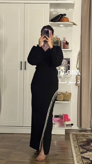 فستان كريب استرتش 