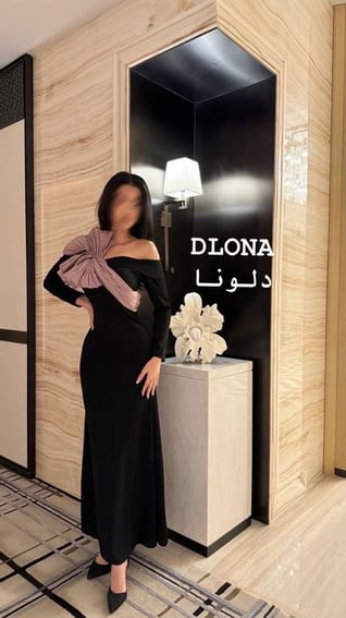 فستان حور كريب استرتش