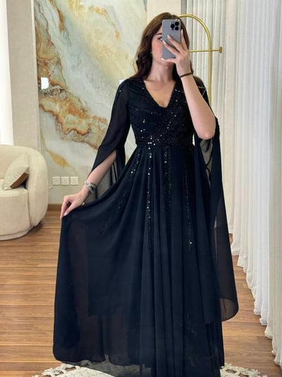 فستان سهرة اسود