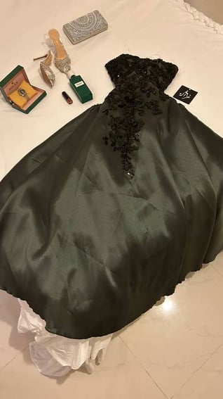 فستان سهره زيتى