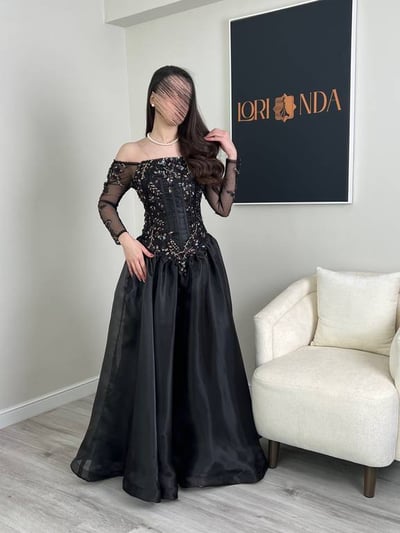 فستان برنسيس اسود