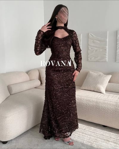 فستان نانسي بني