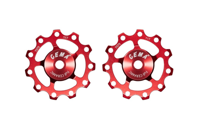 (11T) CEMA 9/10/11V Pulley wheels Full Ceramic Red