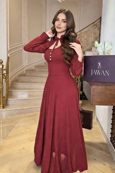 فستان سهره قطعتين شيفون 