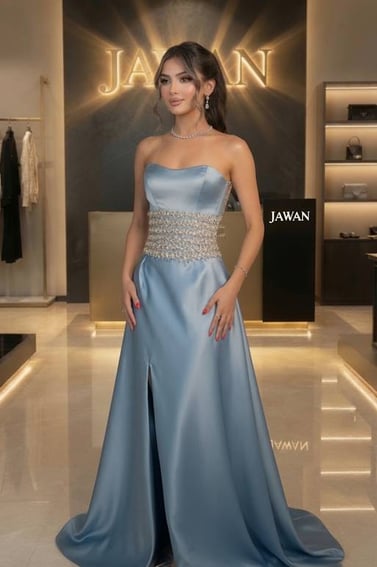 فستان سهره مزين بكرستال 