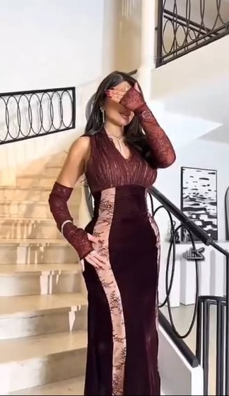 فستان سهره مخمل 