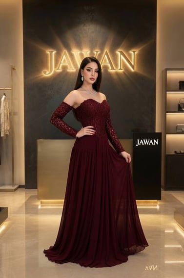 فستان سهره ترتر جورجيت دبل كلوش 