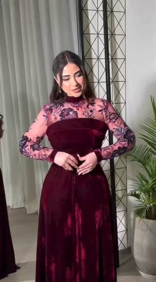 فستان سهره مخمل 