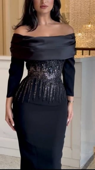 فستان سهره تطريز خصر ميمي