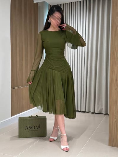 فستان رنده زيتي