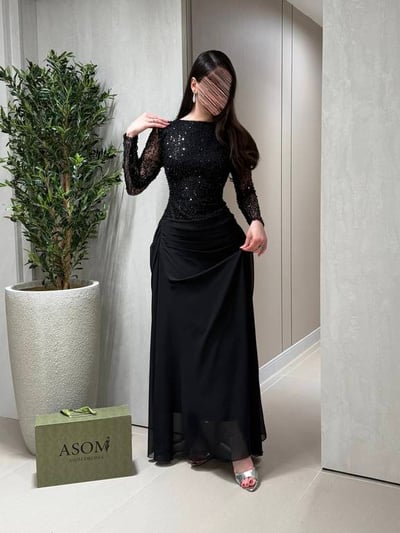 فستان ابتهاج اسود 