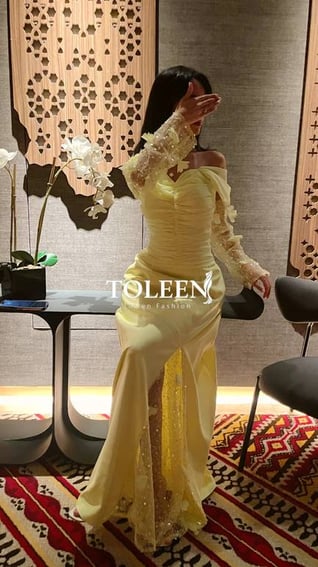 فستان شهد/ ليموني