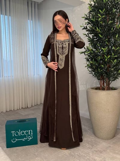 جلابيه اماراتيه قطعتين/ موكا