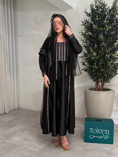 جلابيه تراثيه /اسود