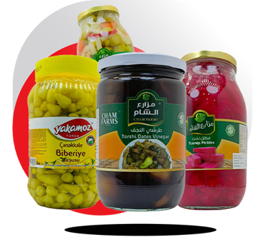 زيتون ومخللات وورق عنب