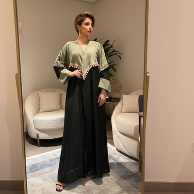 عباية لينن صيفية راقية بتصميم عصري