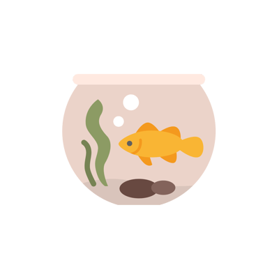 سمك الفايتر مع نباتات