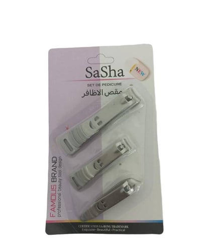 ساشا , طقم مقص أظافر , 3 قطع