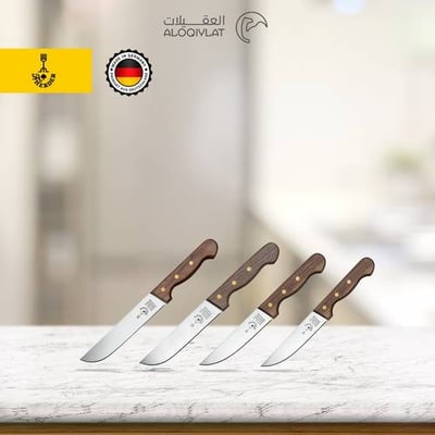 سكين ام شوكة مقبض خشب مفرد بمقاسات متعددة 