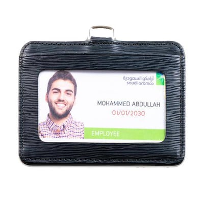 ١٠ قطع حامل بطاقة التعريف جلد مع جيب خلفي
