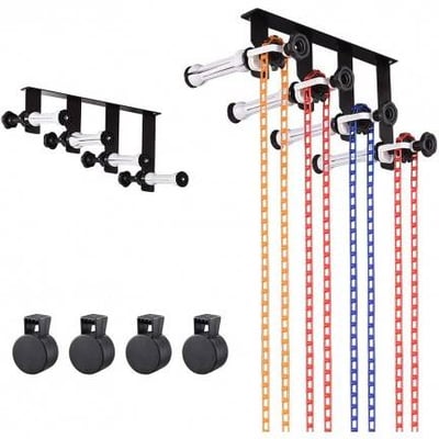 Photography 4-Roller Wall Mounting Manual Background Support System