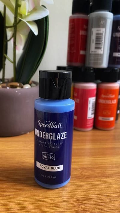 Speedball underglaze "royal blue"