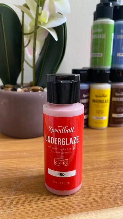 Speedball underglaze "red"