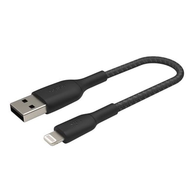 كيبل ايفون من بيلكن قماش USB بطول 15 سم 