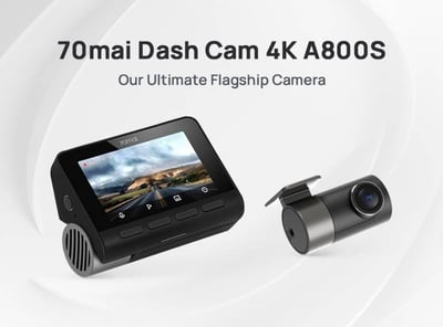 70mai Dash Cam A800S + Rear Cam 4K