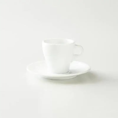 ORIGAMI Espresso Cup &amp; Saucer WHITE