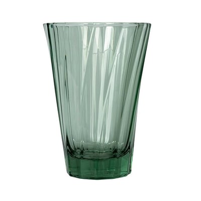 URBAN GLASS 360ML TWISTED LATTE GLASS GREEN