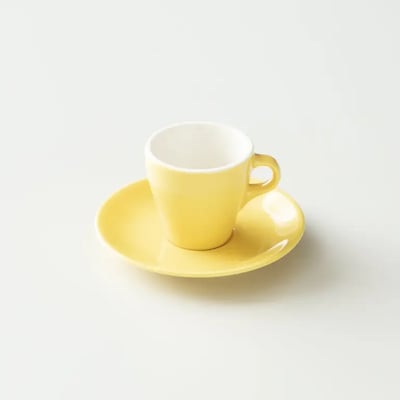 ORIGAMI Espresso Cup &amp; Saucer YELLOW