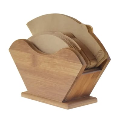 Bamboo Wood Paper Filter Shelf