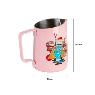 WPM | Milk Pitcher Round Spout Peony Pink 450ML