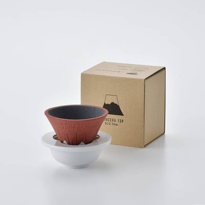  COFIL FUJI Ceramic Coffee Filter Dripper Red