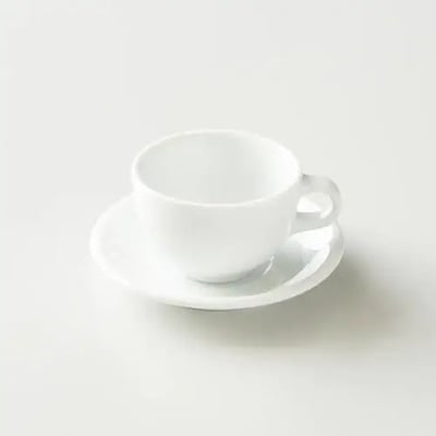 ORIGAMI 6oz Latte Bowl &amp; Saucer WHITE