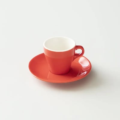 ORIGAMI Espresso Cup &amp; Saucer RED