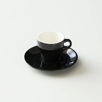 ORIGAMI Espresso Cup &amp; Saucer BLACK