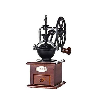 Manual Coffee Grinder Retro Style Wooden Coffee Bean Mill