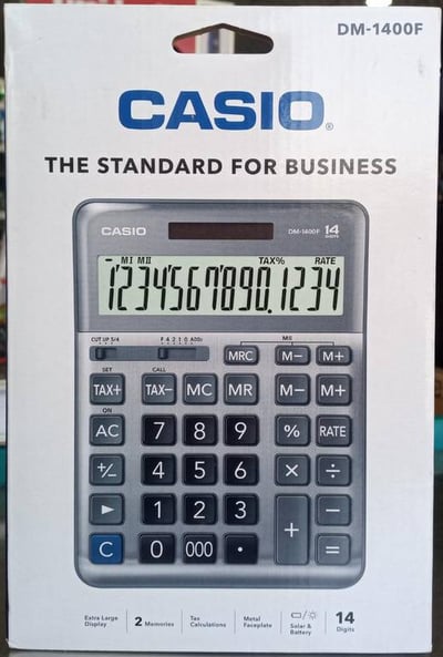 الة حاسبة كاسيو مكتبي 14 خانة Casio DM-1400F