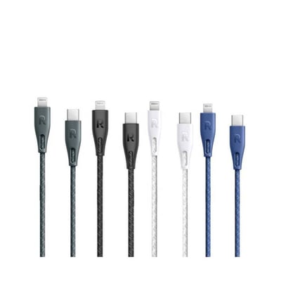 سلك راف باور USB-C إلى لايتنينق ملون بطول 1.20 متر 